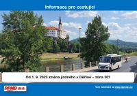 Ceny jízdného od 1. 9. 2023 v Děčíně