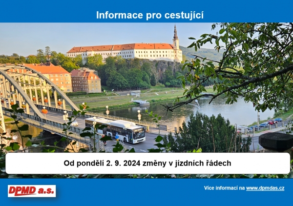 Změny od 2. 9. 2024